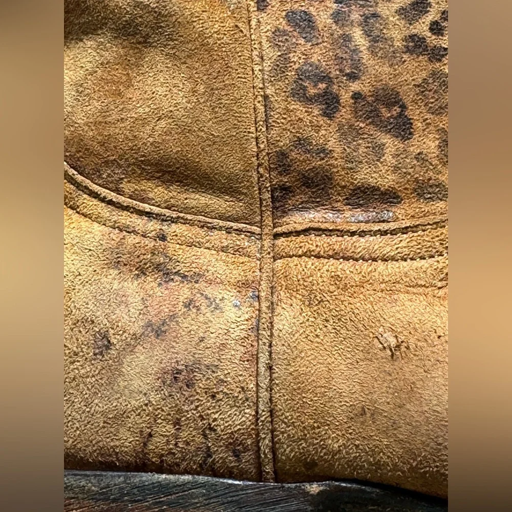 Old Gringo Brown Ocre Leopardito Western Snip Toe Cowgirl Boots For Women’s 7.5B - Picture 9 of 10